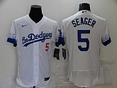 Dodgers 5 Corey Seager White 2021 City Connect Flexbase Jersey,baseball caps,new era cap wholesale,wholesale hats